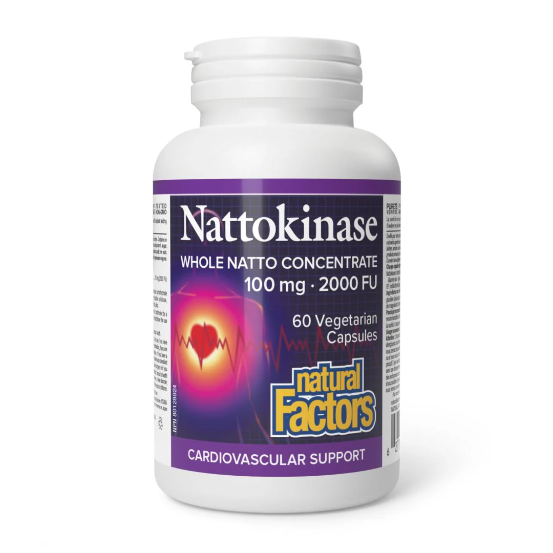 Natural Factors Nattokinase 100mg 60 Vegetarian Capsules