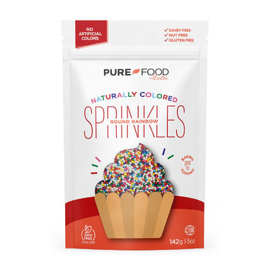 Pure Food By Estee Sprinkles Round Rainbow