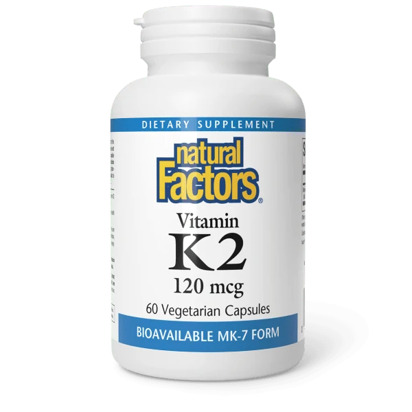 Natural Factors Vitamin K2 120mcg 60 Vegetarian Capsules
