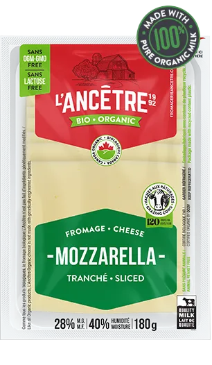 L'Ancetre Organic Sliced Mozzarella 28% 180g