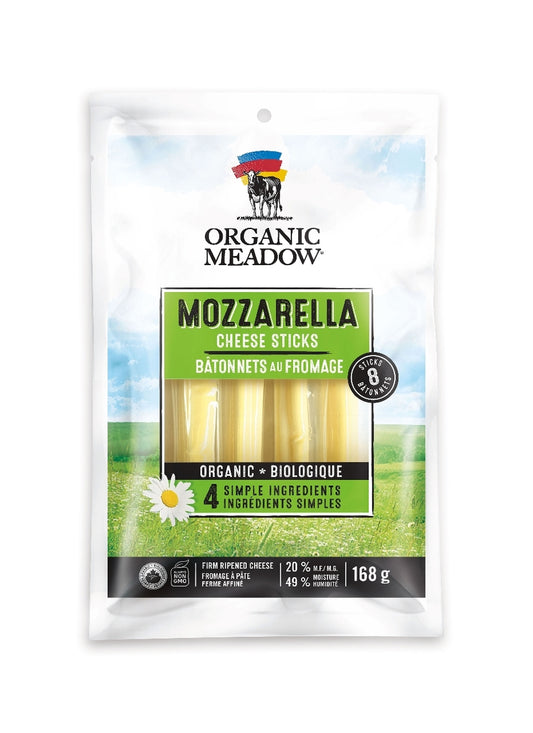 Organic Meadow Organic Mozzerella Cheese Sticks 168g