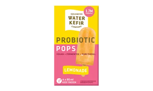 Squamish Frozen Probiotic Lemonade Pops 80ml 4pk