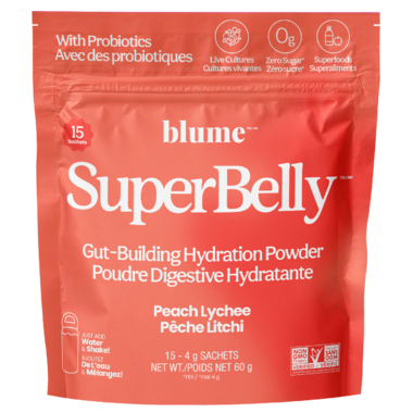 Blume SuperBelly Gut Hydration Peach Lychee 28g 15 Pack