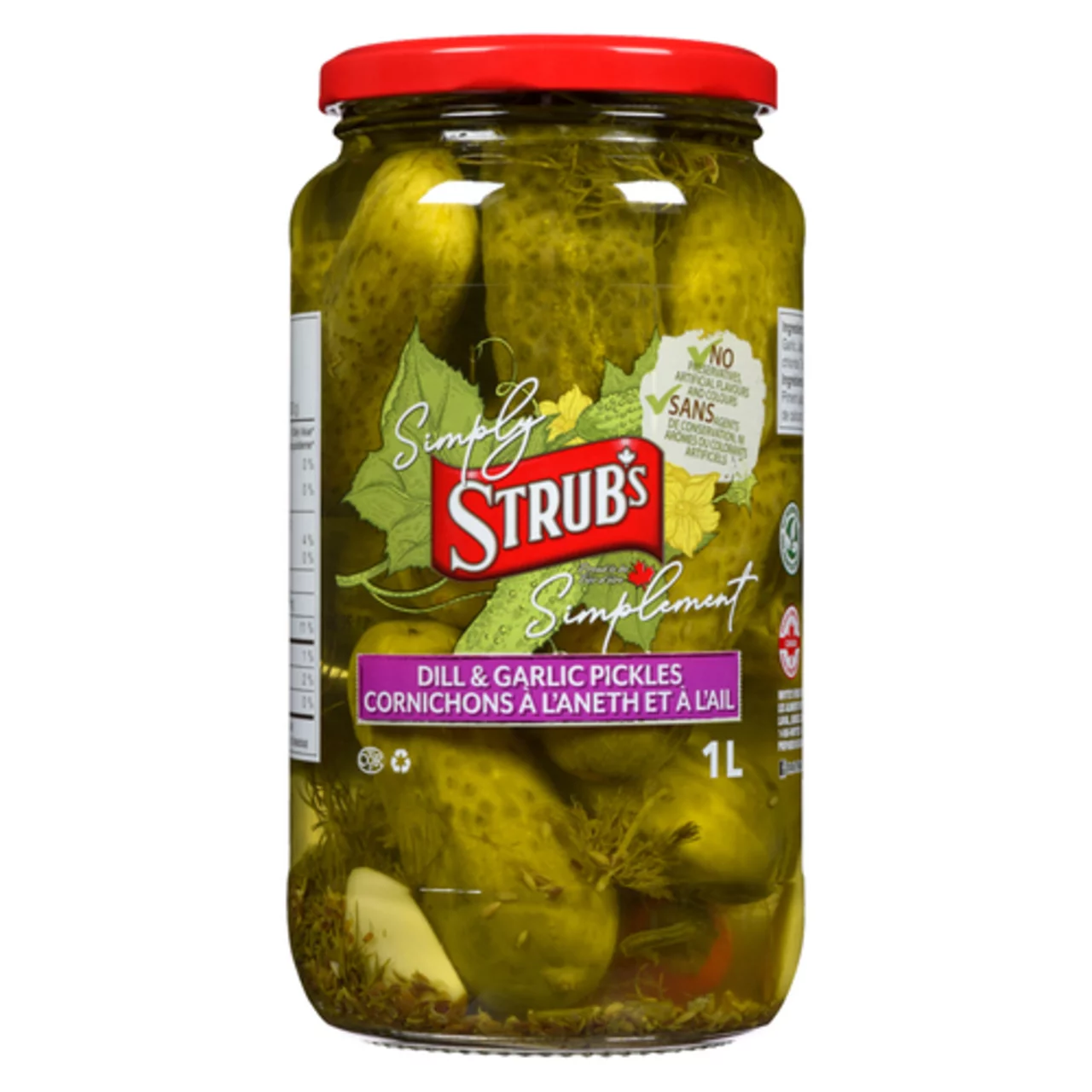 Strub's Simply Dill and Garlic Pickles 1L