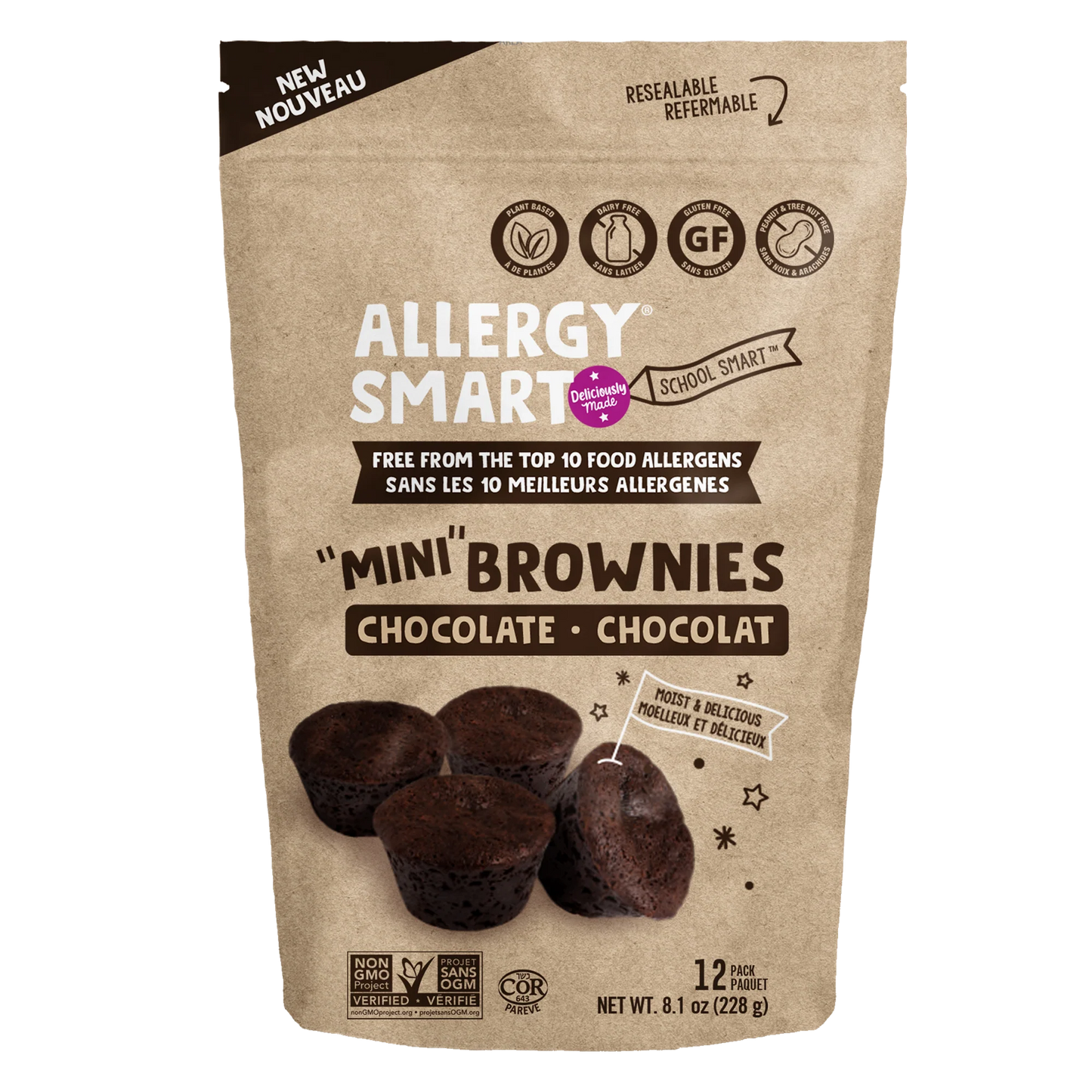 Allergy Smart Mini Brownies Chocolate 228g