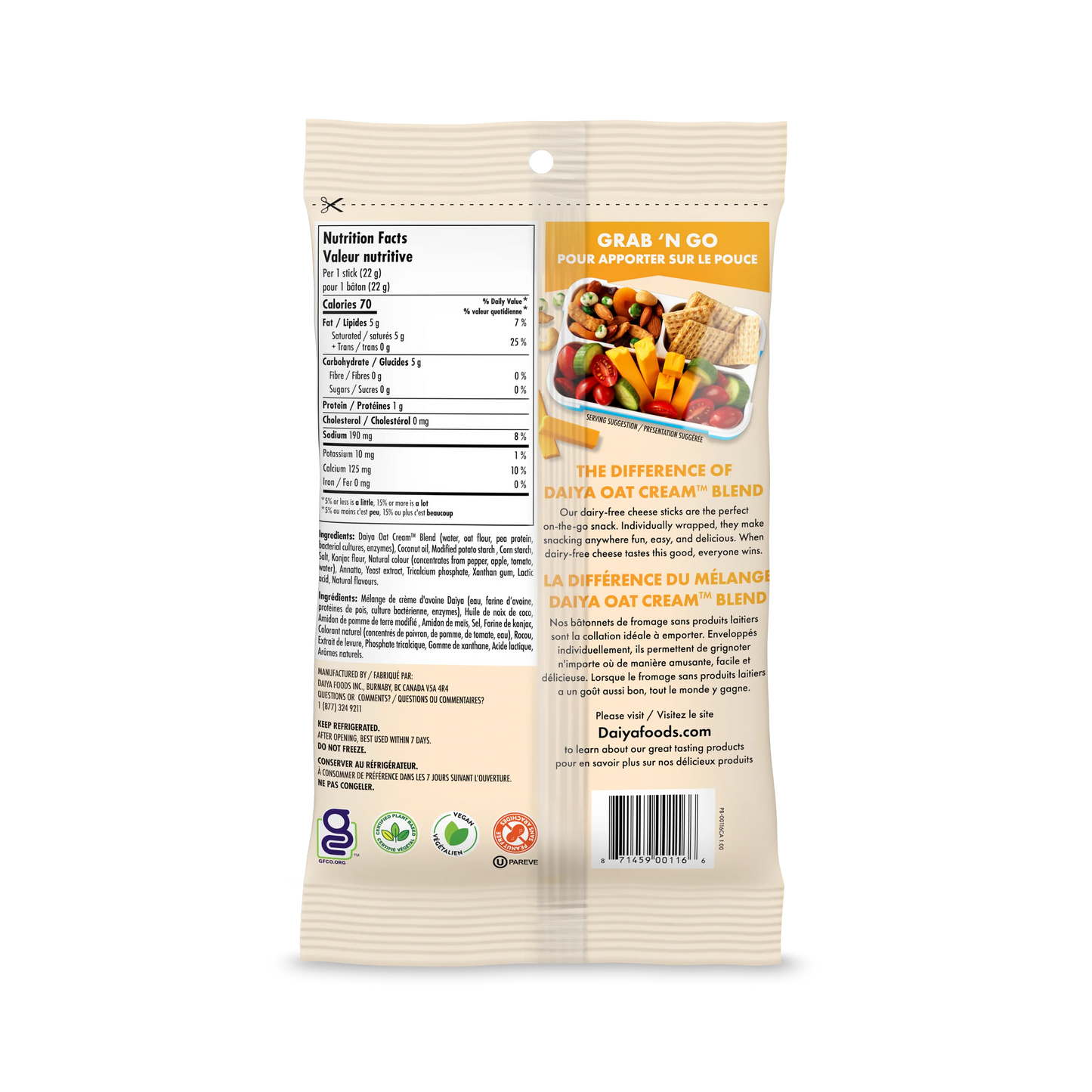 Daiya Cheddar Cheese Sticks 132g