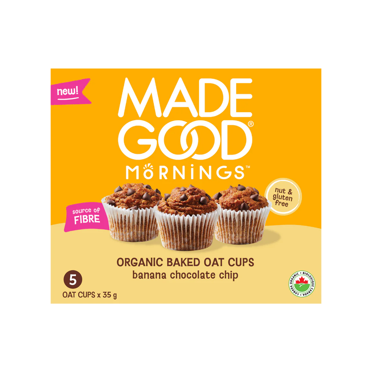 Made Good Mornings Oat Cups Banana Chocolate Chip 175g