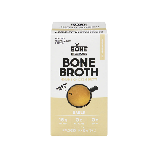 BoneBrewhouse Naked Instant Chicken Bone Broth 80g 5pk