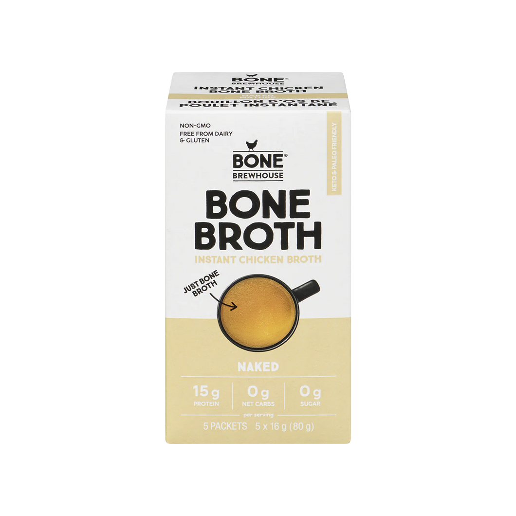 BoneBrewhouse Naked Instant Chicken Bone Broth 80g 5pk