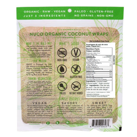 NUCO Organic Coconut Wraps Original 70g