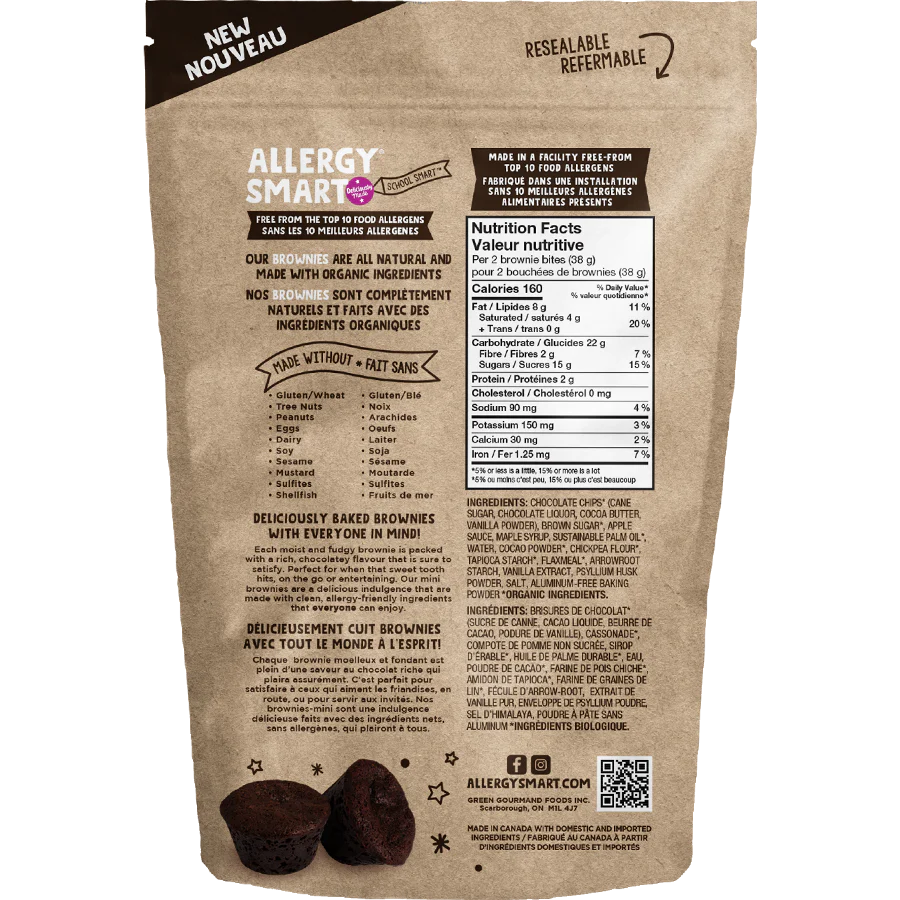 Allergy Smart Mini Brownies Chocolate 228g