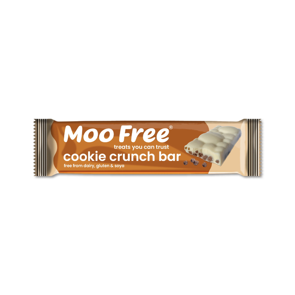 Moo Free White Cookie Crunch Bar 35g
