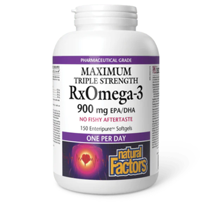 Natural Factors Rx Omega-3 Maximum Triple Strength 900 mg 150 Softgels