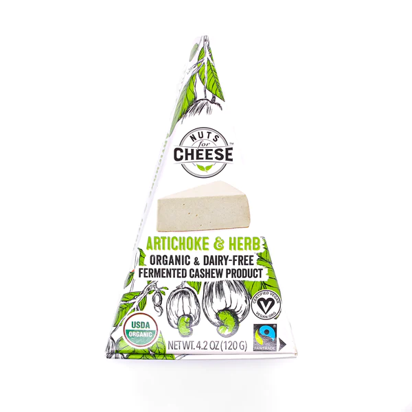 Nuts For Cheese Artichoke and Herb Dairy-Free Cheese 120g