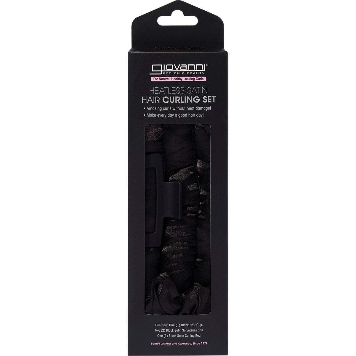 Giovanni Heatless Hair Curling Set - Black