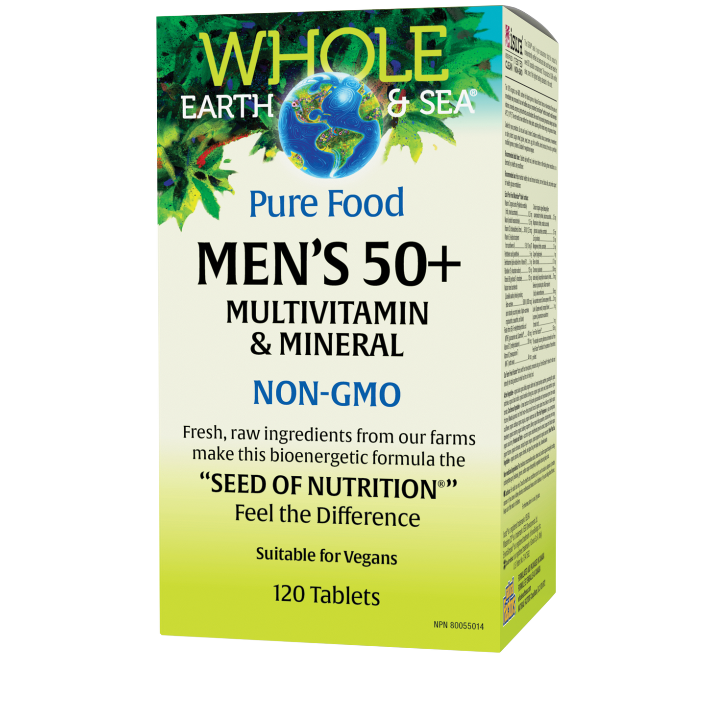 Whole Earth and Sea Men 50 Plus Whole Food Multivitamin and Mineral 120 Tablets