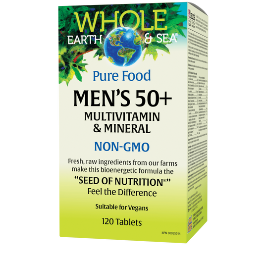 Whole Earth and Sea Men 50 Plus Whole Food Multivitamin and Mineral 120 Tablets