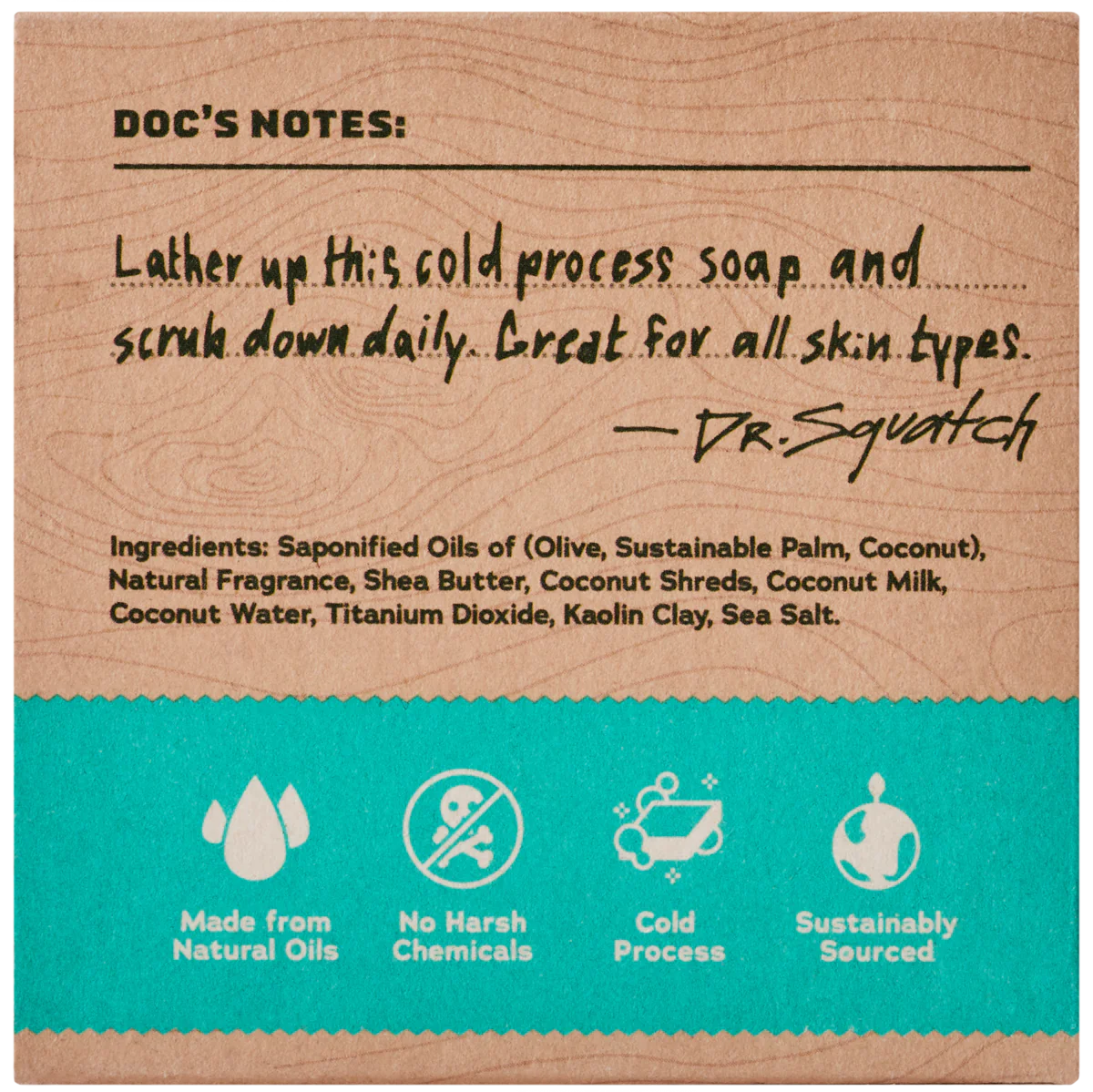 Dr. Squatch Coconut Castaway Soap 141g