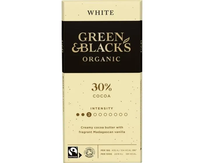 Green & Black's Organic White Chocolate 50% 90g