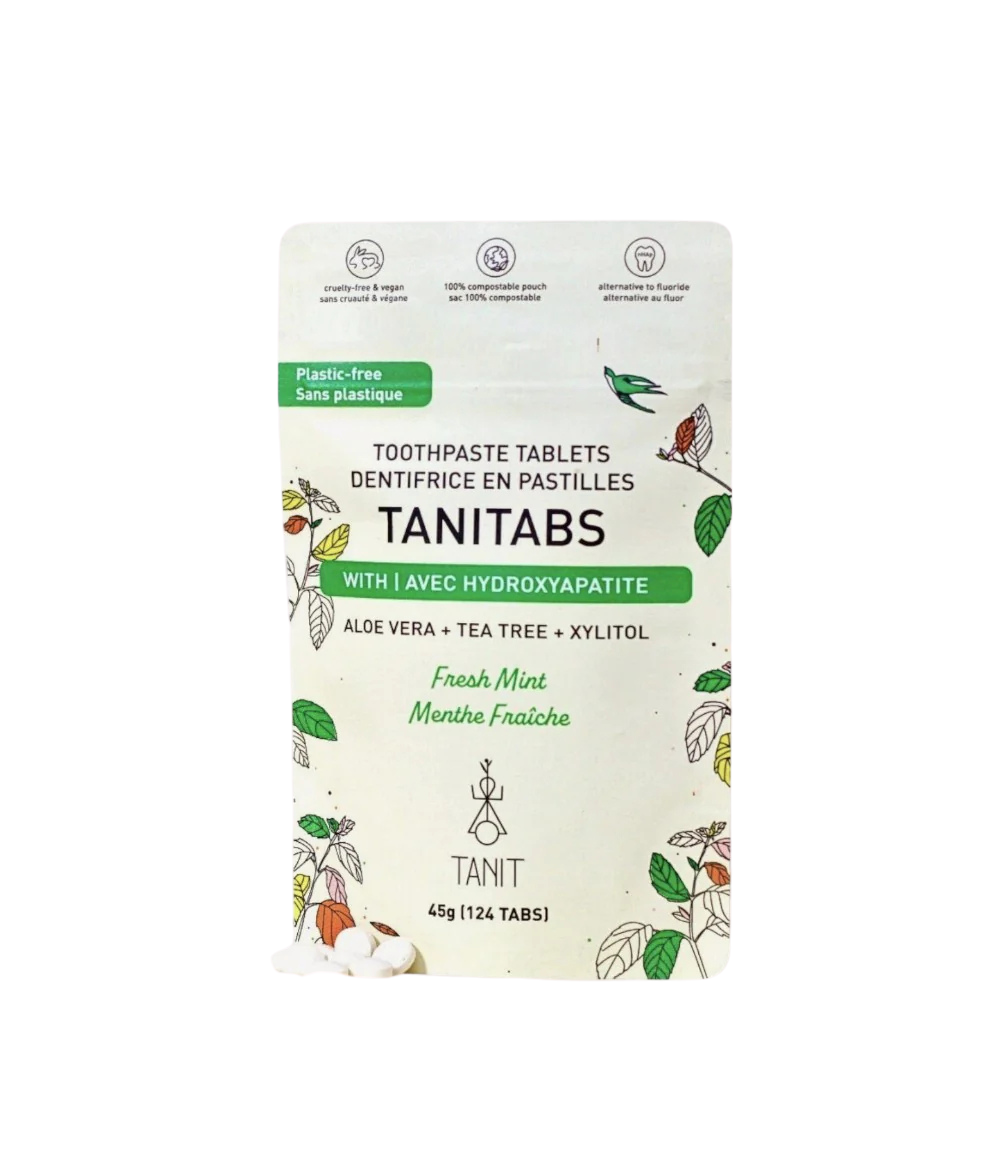 TaniTabs Toothpaste Tabs Fresh Mint Pouch 124 Tabs