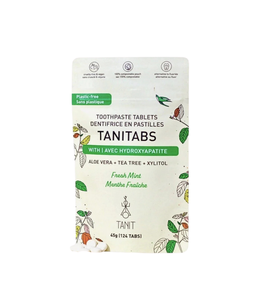TaniTabs Toothpaste Tabs Fresh Mint Pouch 124 Tabs