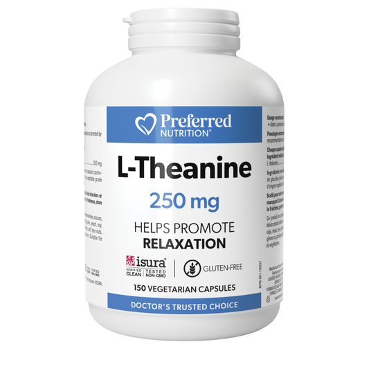 Preferred Nutrition L-Theanine 250mg 150 Vegetarian Capsules