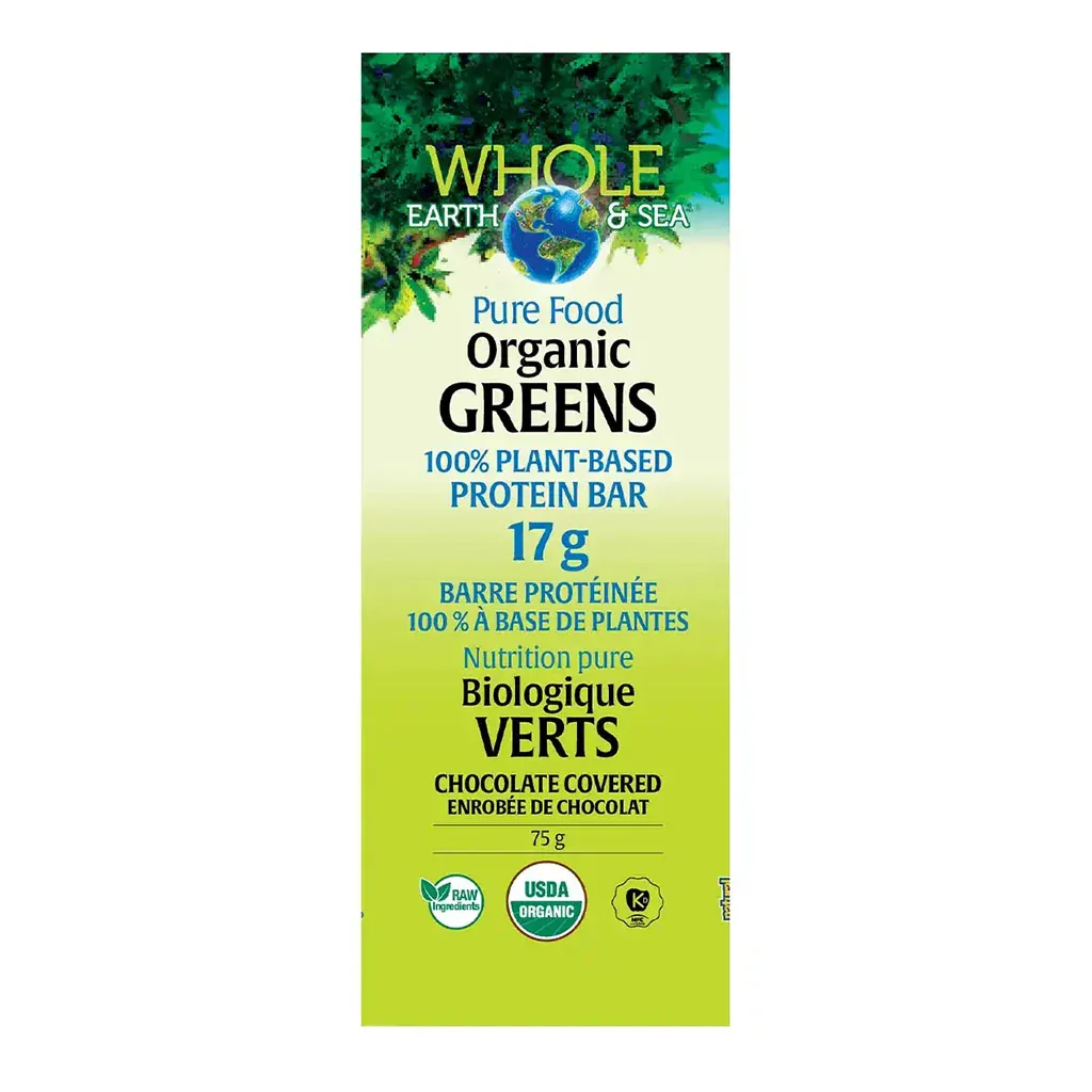 Whole Earth and Sea Vegan Greens Protein Bar 17g