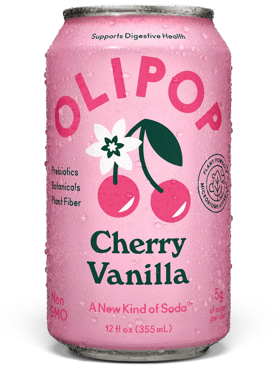 Olipop Cherry Vanilla Sparkling Tonic 355ml