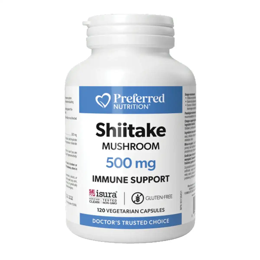 Preferred Nutrition Shitake Mushroom 500mg 120 vegetarian capsules