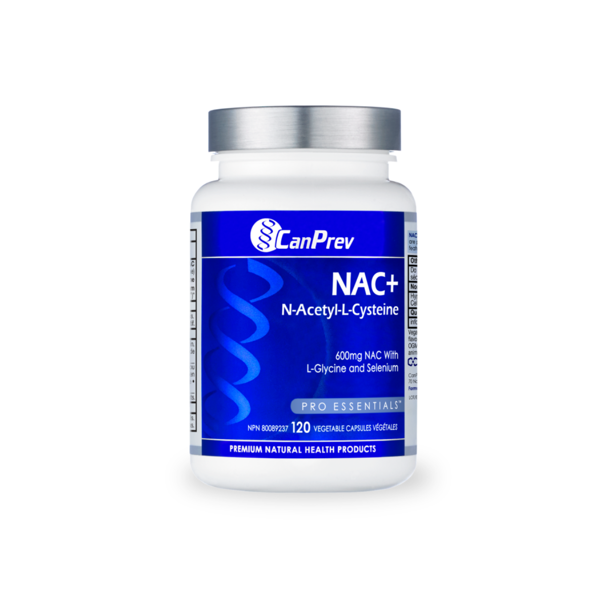CanPrev NAC+ N-Acetyl-L-Cysteine 600mg 120 Vegetarian Capsules