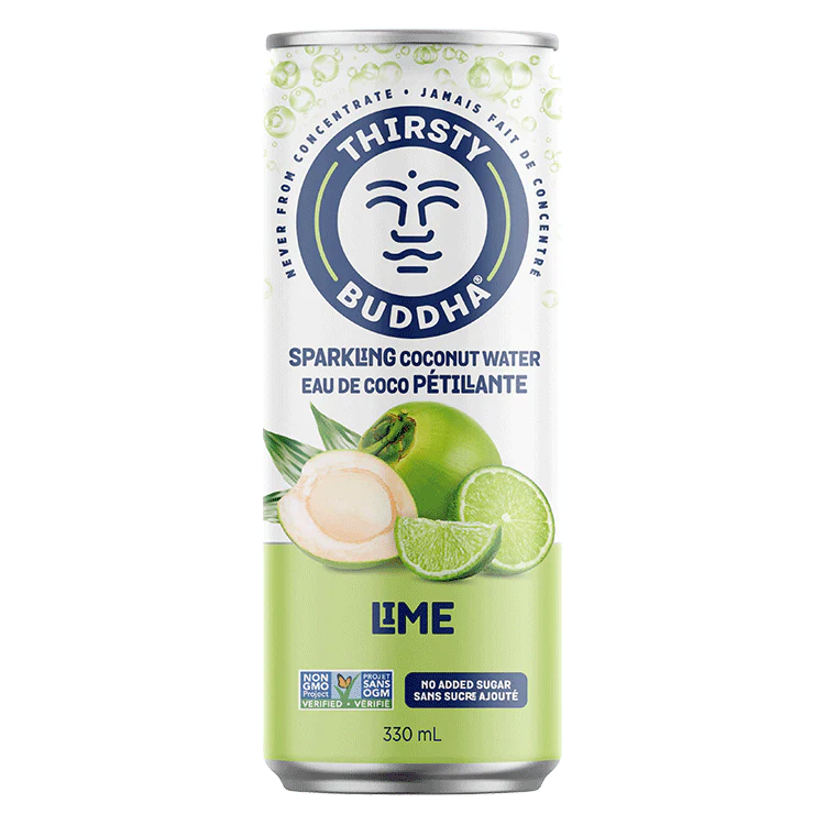 Thirsty Buddha Sparkling Coconut Water Lime 330ml