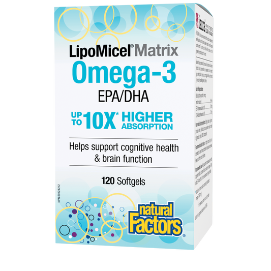 Natural Factors LipoMicel Matrix Omega-3 500mg 120 Softgels