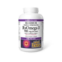 Load image into Gallery viewer, Natural Factors RX Omega3 900mg + D 150gels
