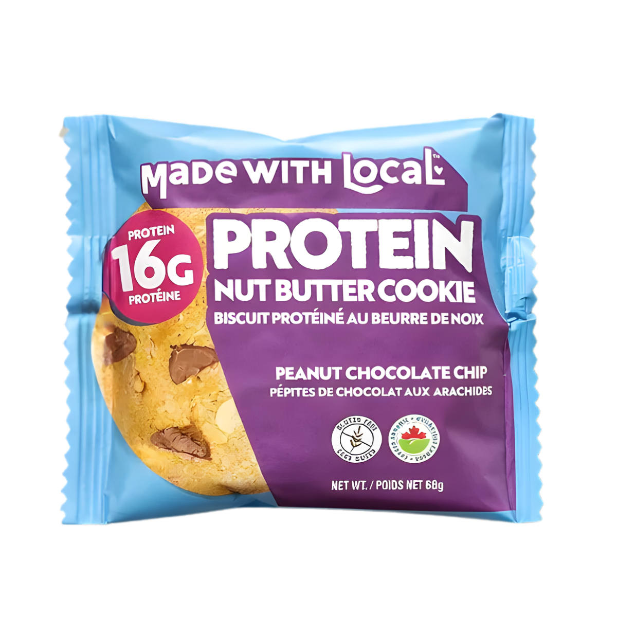 Made With Local Protein Peanut Chocolate Chip Cookie 68g