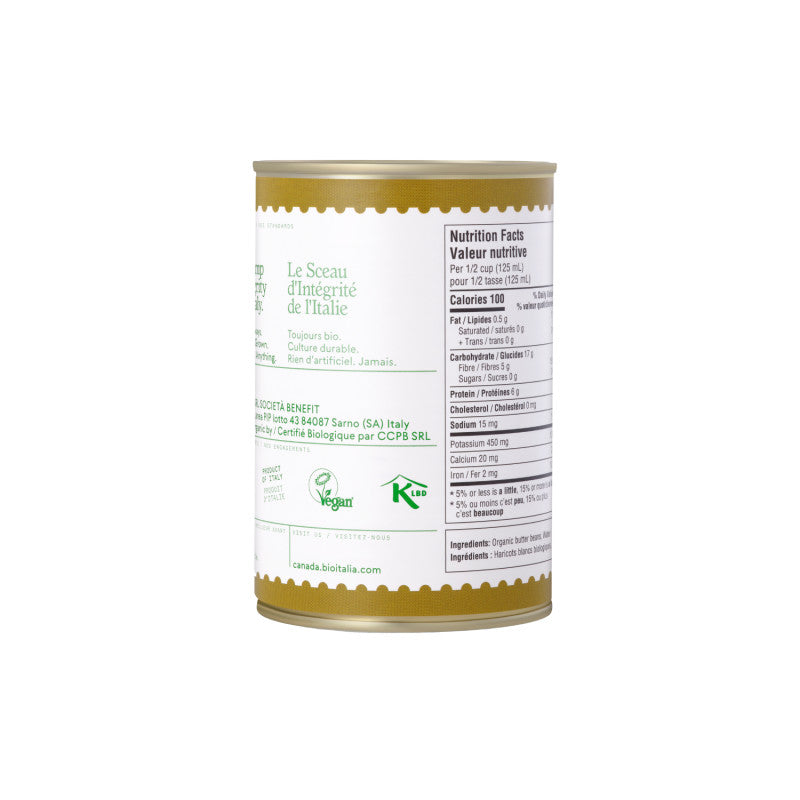 BioItalia Organic Butter Beans 398ml
