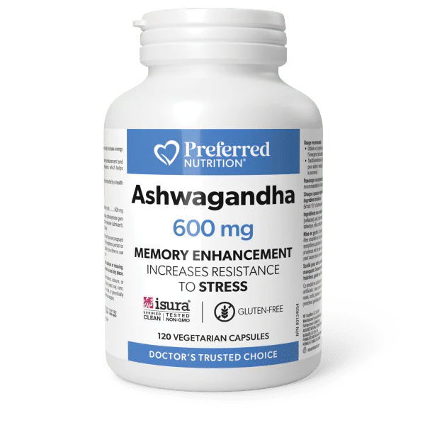 Preferred Nutrition Ashwaganda 600mg 120 vcaps