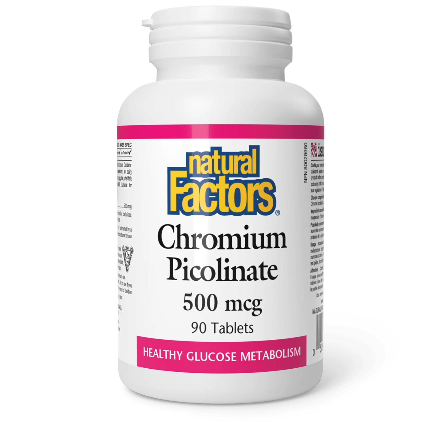 Natural Factors Chromium Picolinate 500mcg 90tab