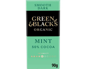 Green & Black's Organic Smooth Dark Peppermint Chocolate 50% 90g
