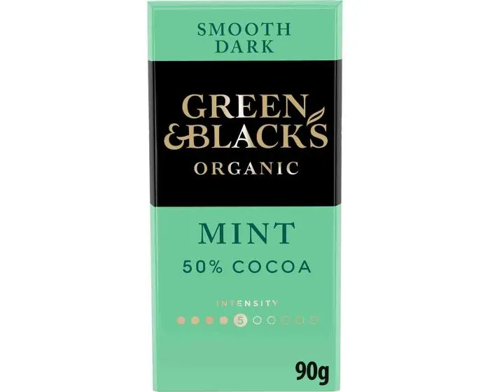 Green & Black's Organic Smooth Dark Peppermint Chocolate 50% 90g