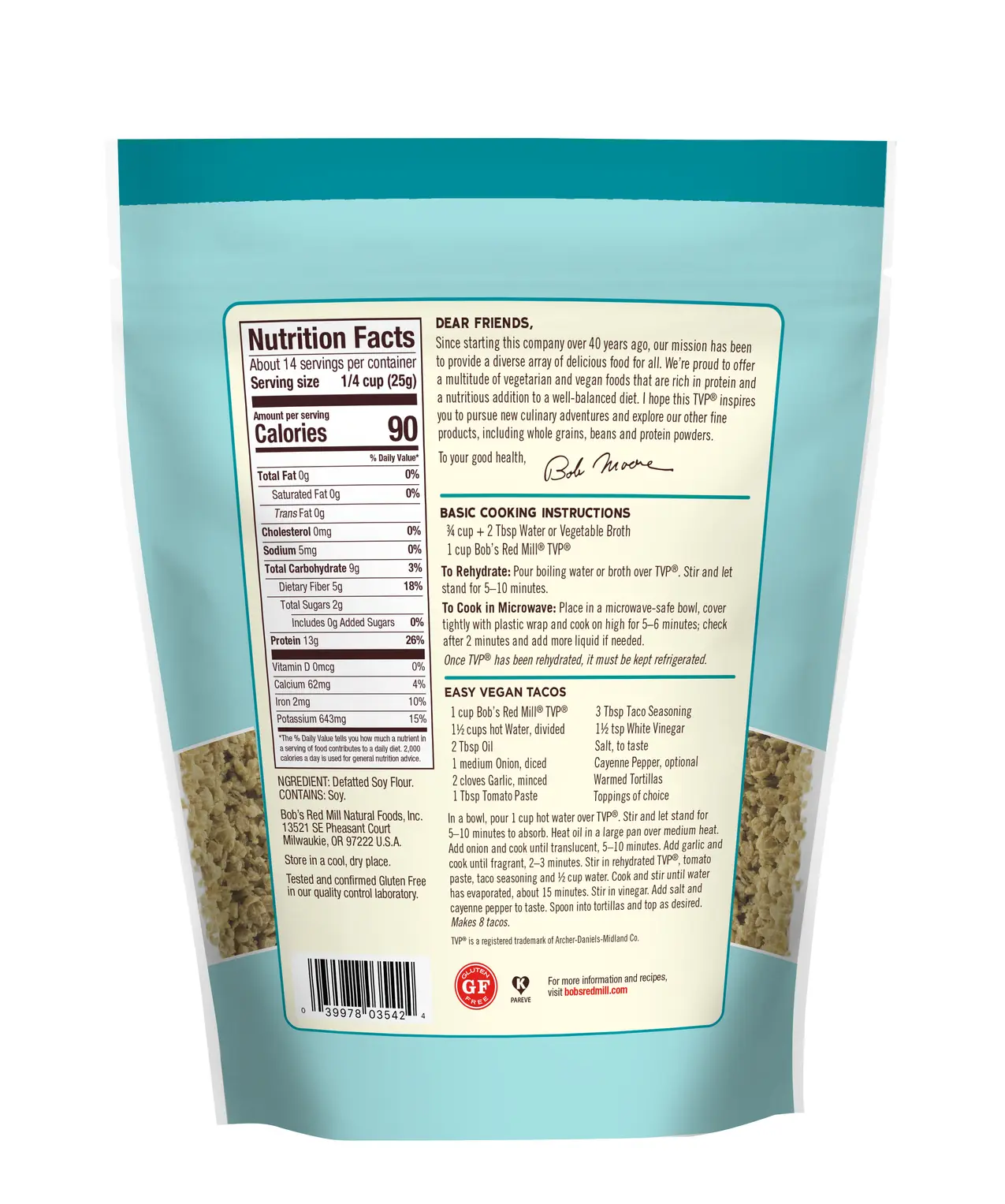 BRM TVP Textured Vegetable Protein 340g