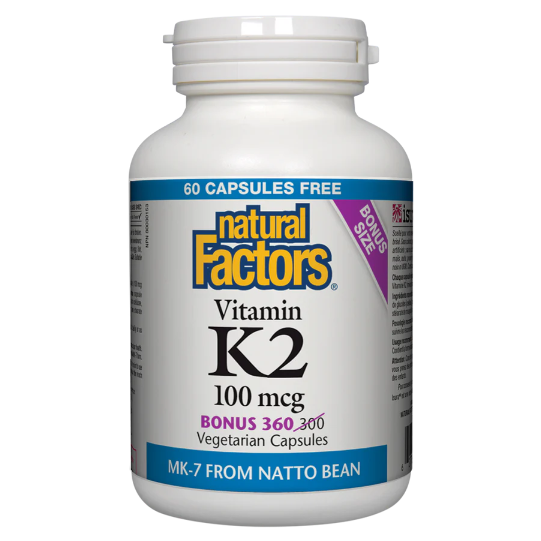 Natural Factors Vitamin K2 100mcg 360 Softgels
