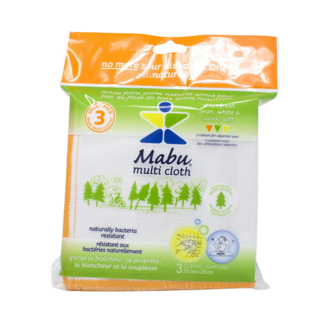 Mabu Multi Wood Fiber Cloth 3pk