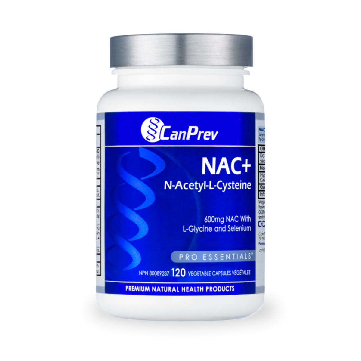 CanPrev NAC+ N-Acetyl-L-Cysteine 600mg 120 Vegetarian Capsules