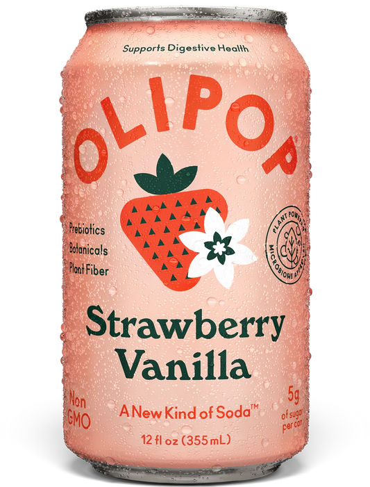 Olipop Strawberry Vanilla Sparkling Tonic 355ml