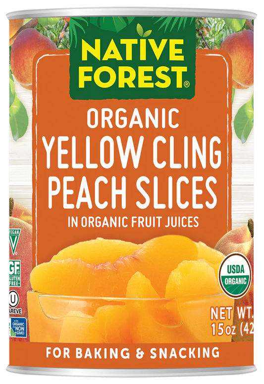Native Forest Organic Yellow Cling Peach Slices 398ml