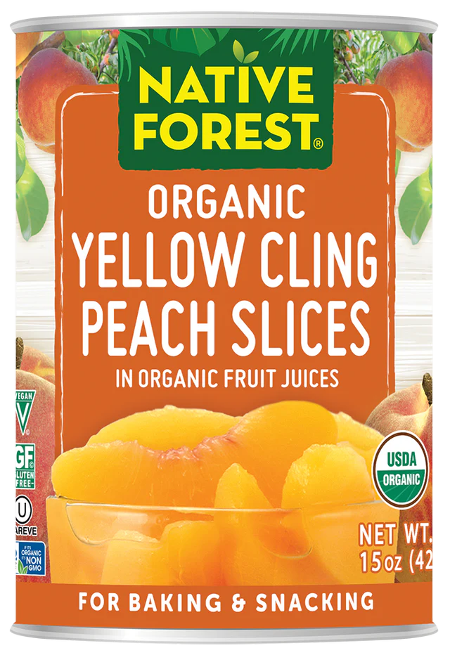 Native Forest Organic Yellow Cling Peach Slices 398ml