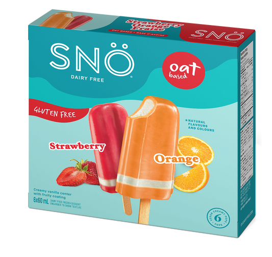 SNO Strawberry and Orange Cream Pops 60ml 6 pack