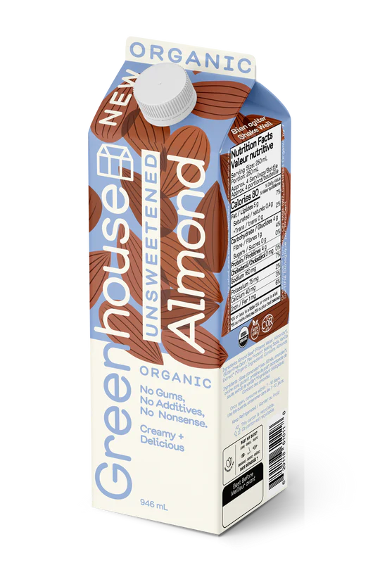 Greenhouse Organic Almond Milk Unsweetened 946ml