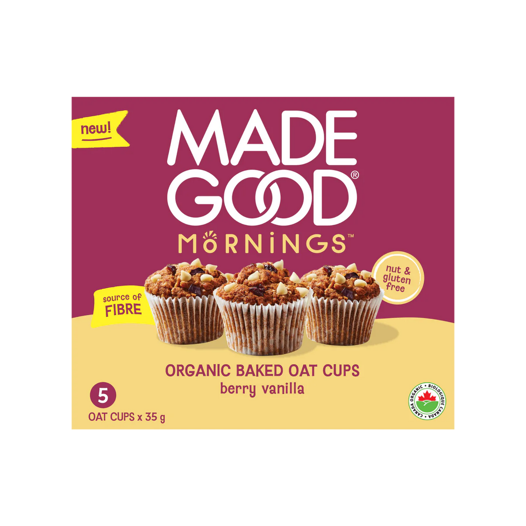 Made Good Mornings Oat Cups Berry Vanilla 175g