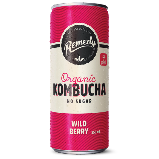 Remedy Organic Wild Berry No Sugar Kombucha 330ml